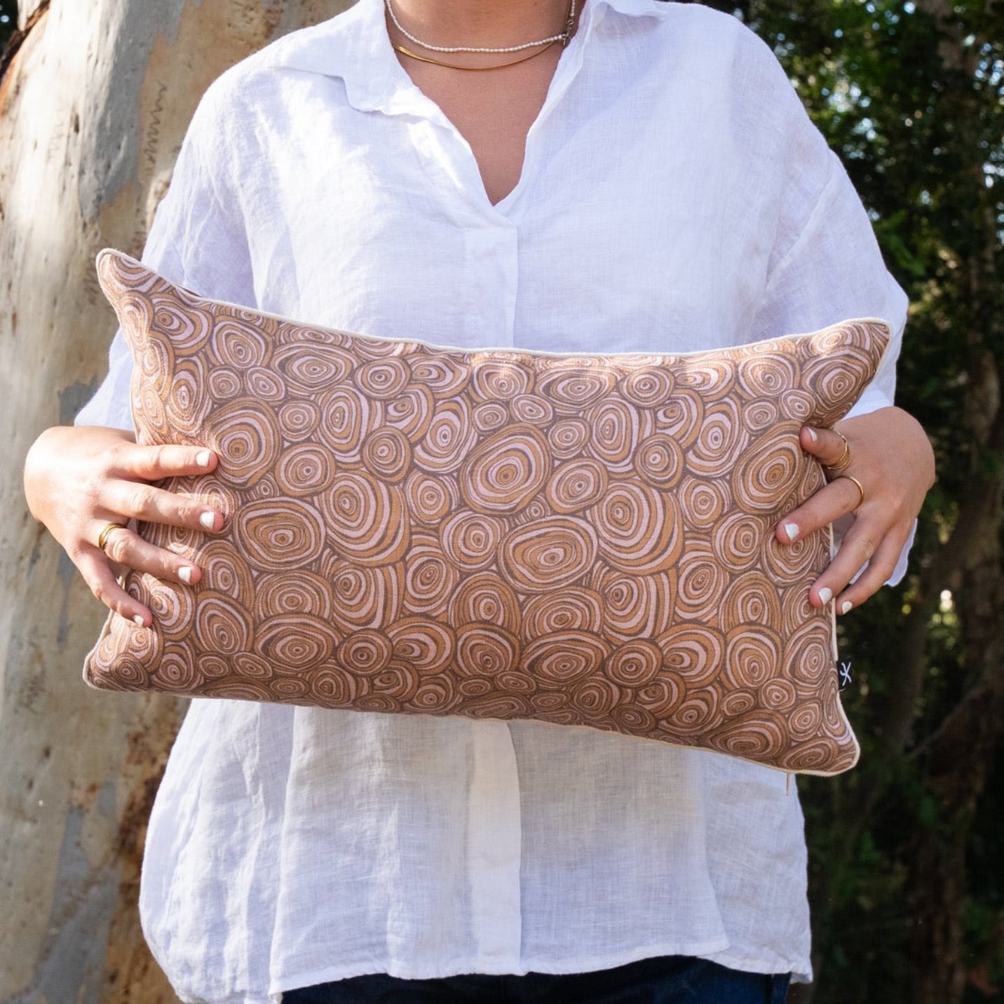 Linen Cushion Cover - Claytons - Growth Rings