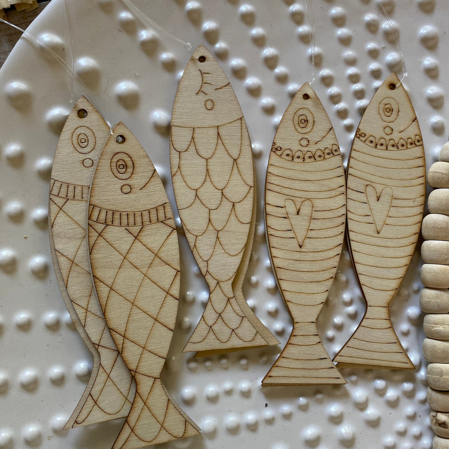 Large timber fish decoration