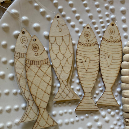 Large Timber Fish Ornament