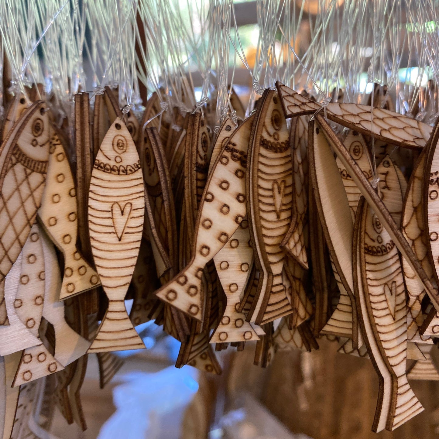 Small timber fish decoration