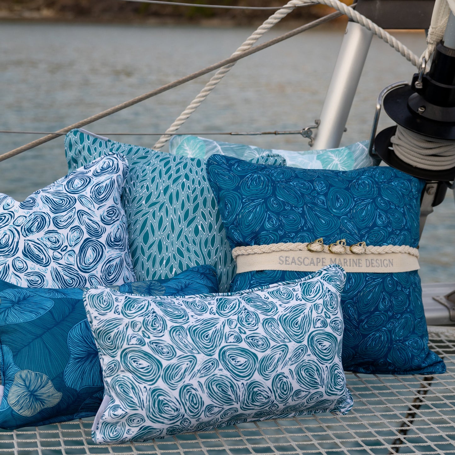 SEASCAPE MARINE CUSHION - EDDIES - COAST 1