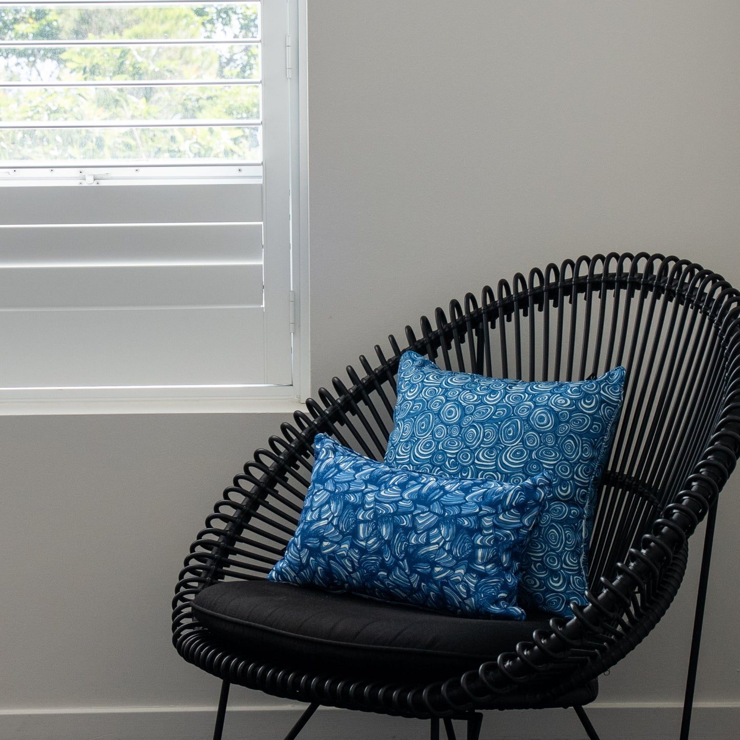 Outdoor / Indoor Cushion Cover - Growth Rings - Pacific
