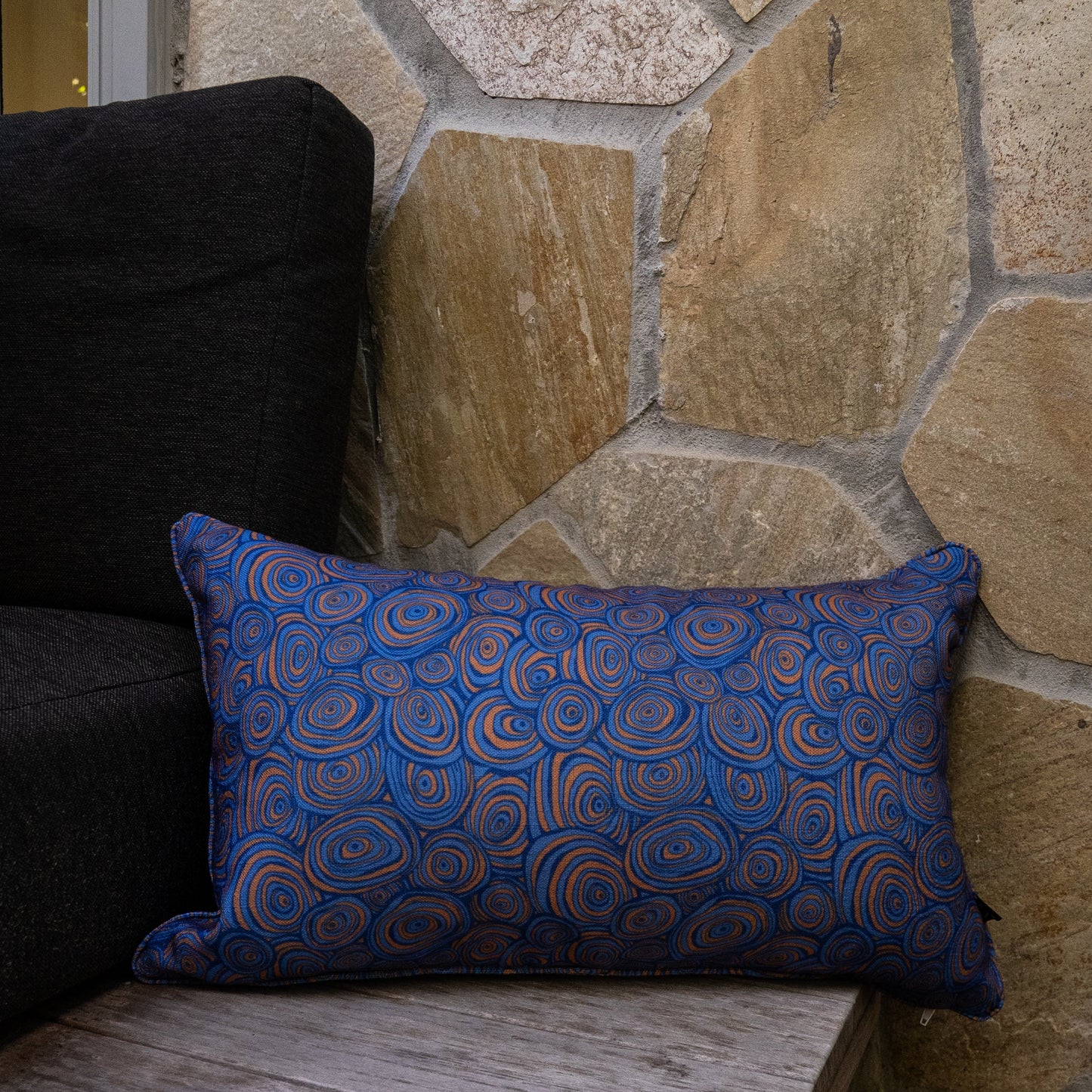 Outdoor / Indoor Cushion Cover - Growth rings - Mariner