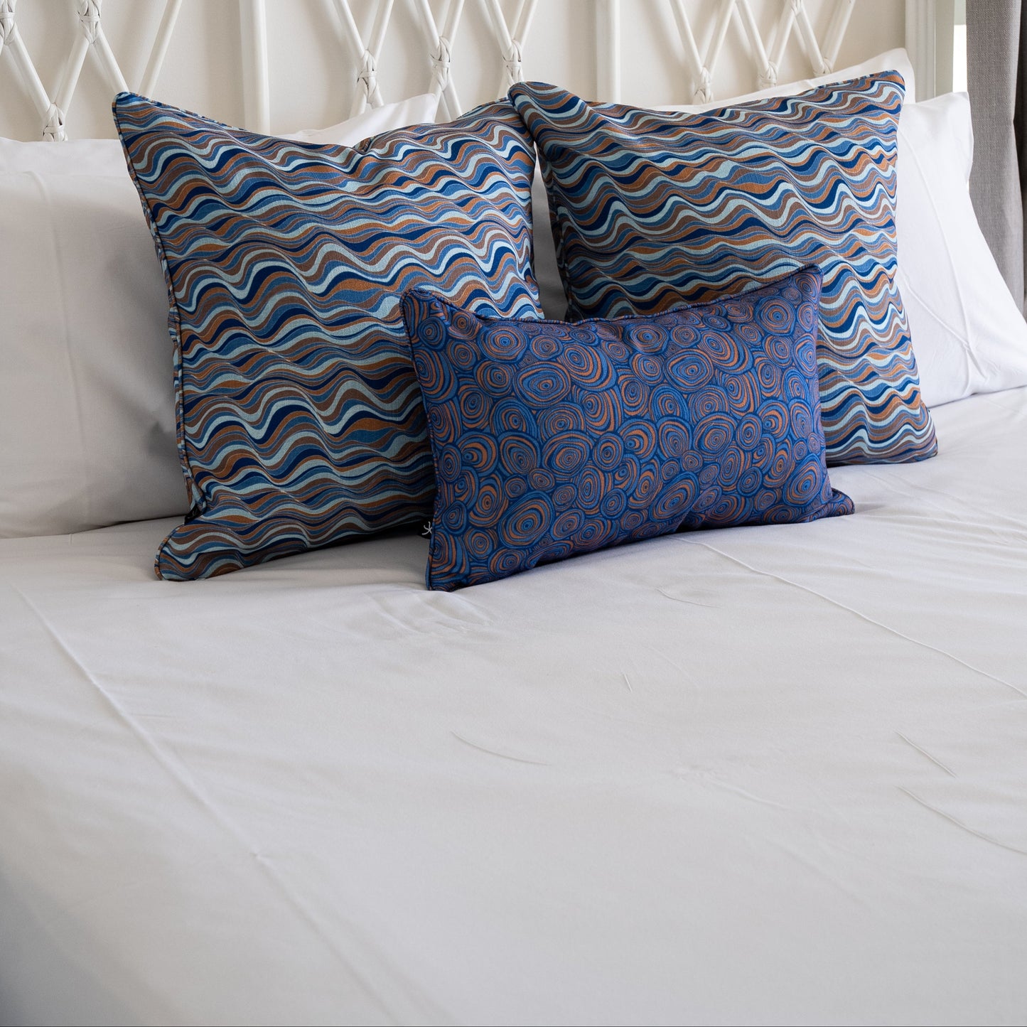 Outdoor / Indoor Cushion Cover - Straddie Stripe - Mariner