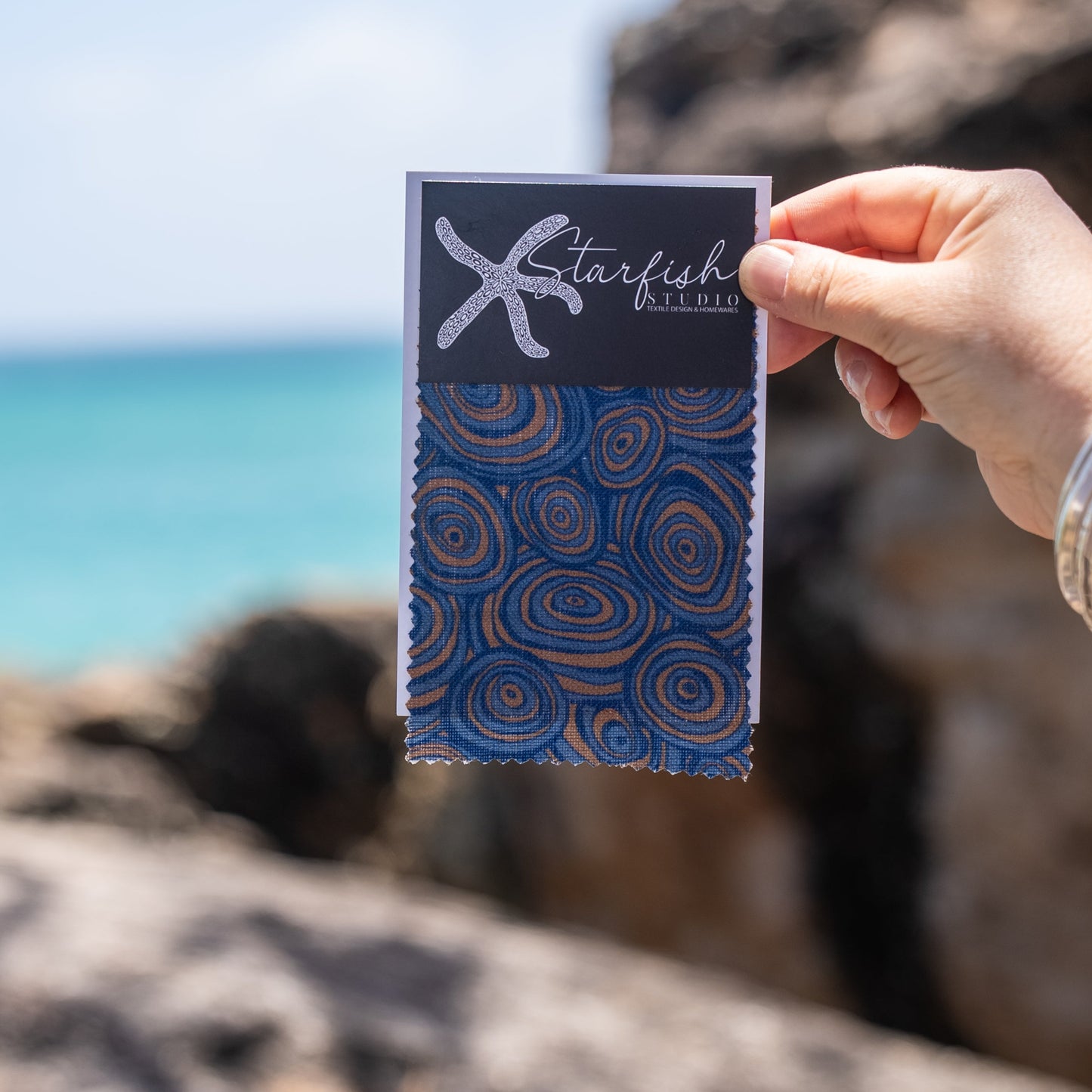 Linen Cushion Cover - Mariner - Growth Rings