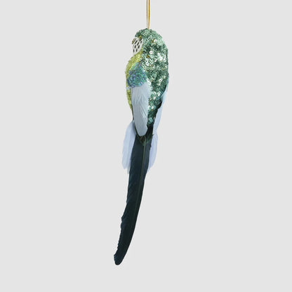 Green Budgie Christmas Decoration
