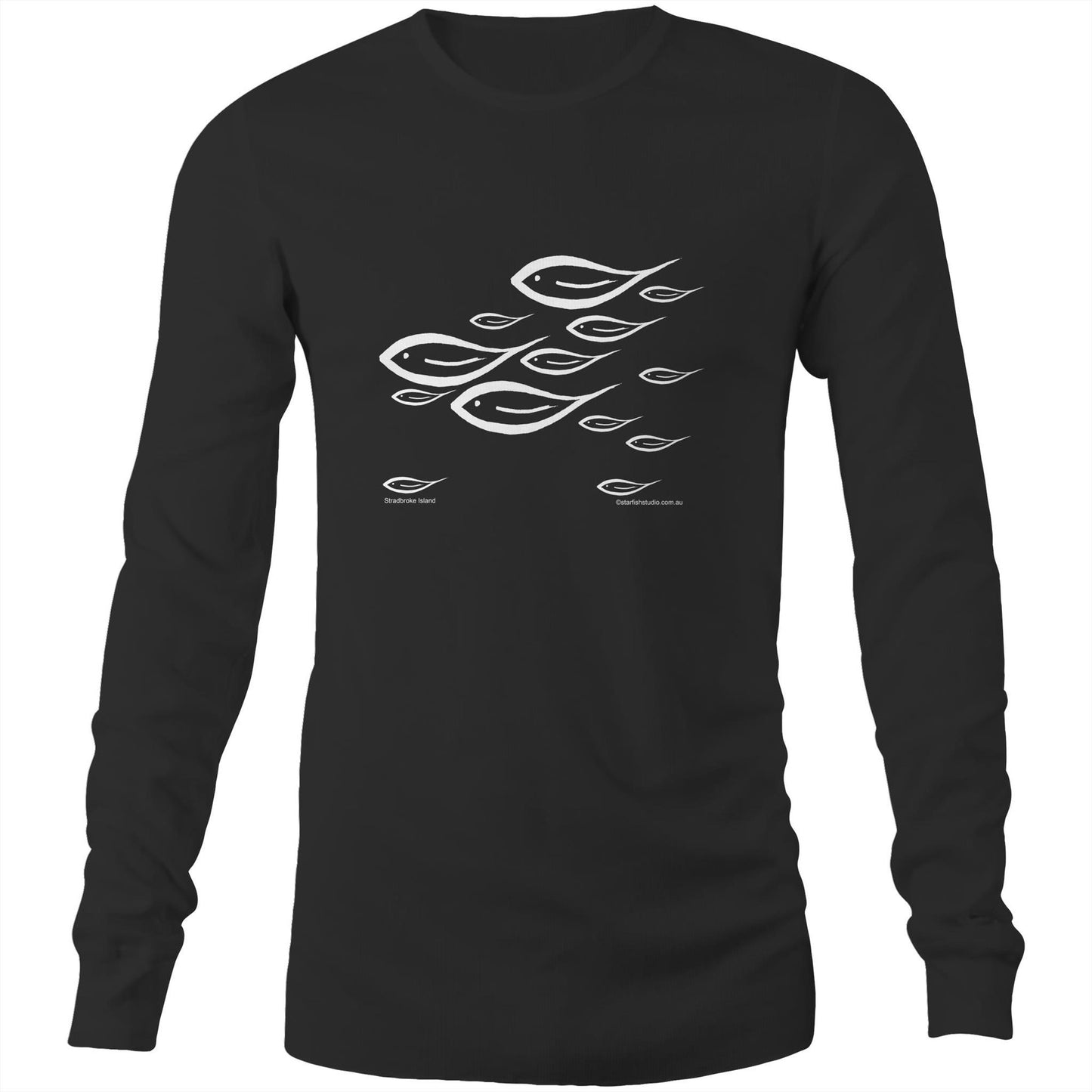 Printed to order-Unisex FISH SWIMMING -  Long Sleeve T-Shirt