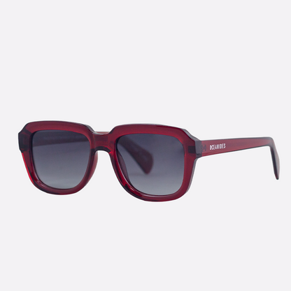 OCEANIDES POLARISED SUNGLASSES- PETREA CRYSTAL RED