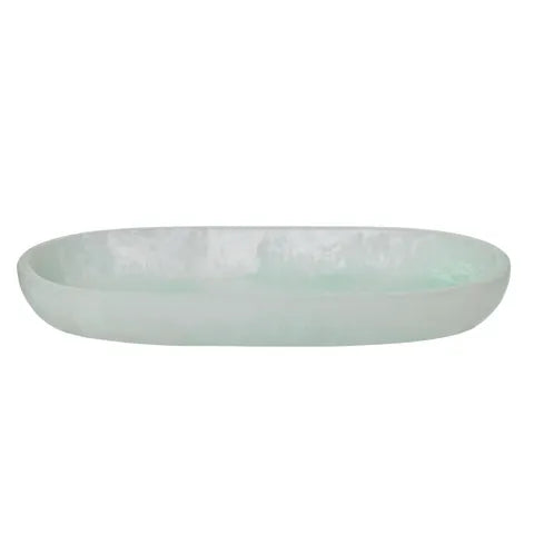 Small Resin Oval Tray - Sea Foam