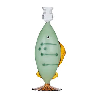 Fish Candle Holder Green - PICK UP ONLY