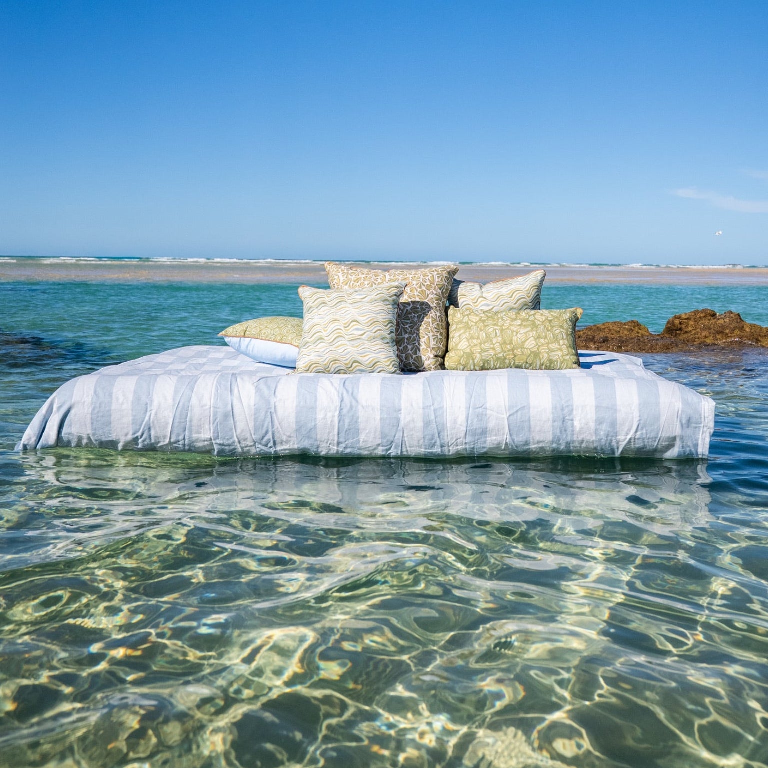 coastal linen cushion covers starfish studio stradbroke island jess scott