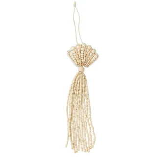 Woven shell tassel decoration