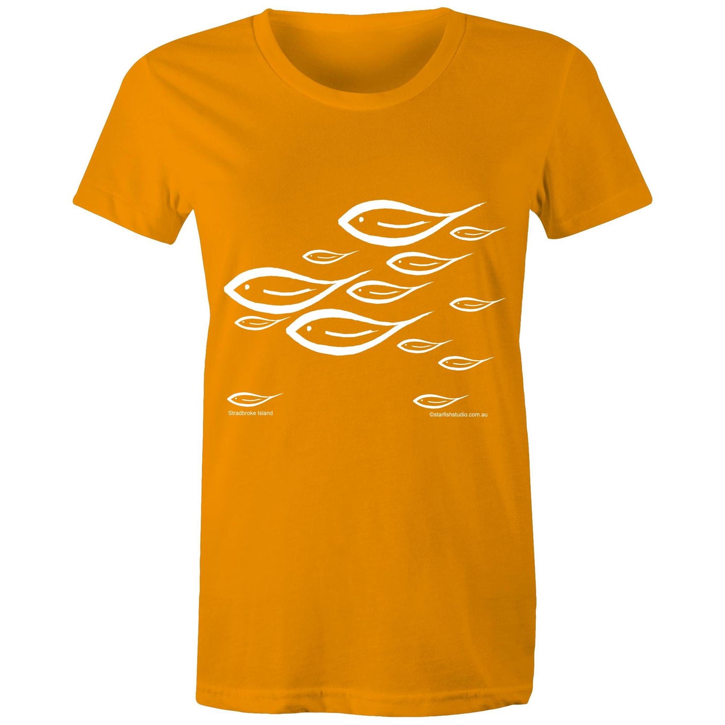 CUSTOM Ladies SWIMMING FISH T shirt - AS Colour - Women's Maple Tee