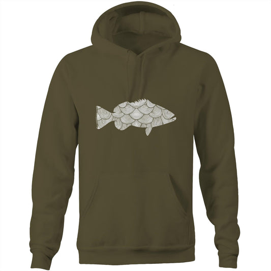 CUSTOM Unisex FISH - Pocket  Sweatshirt with Hood
