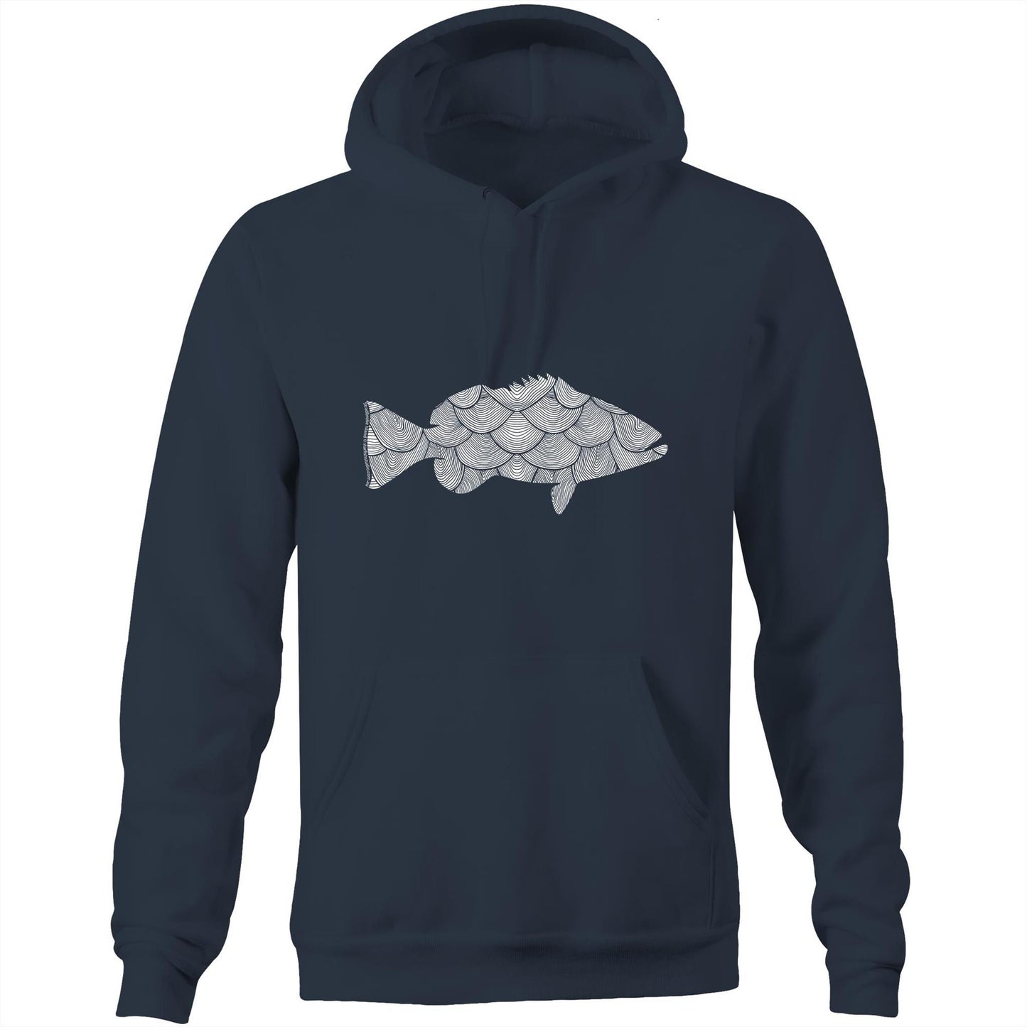 CUSTOM Unisex FISH - Pocket  Sweatshirt with Hood